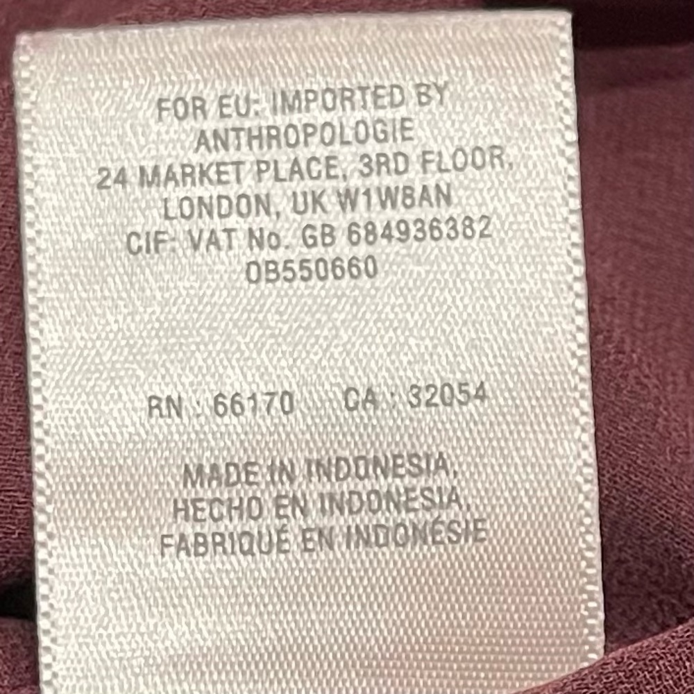 Anthropologie Maeve Women’s Small Ingrid Velvet Dress Burgundy - Picture 8 of 10